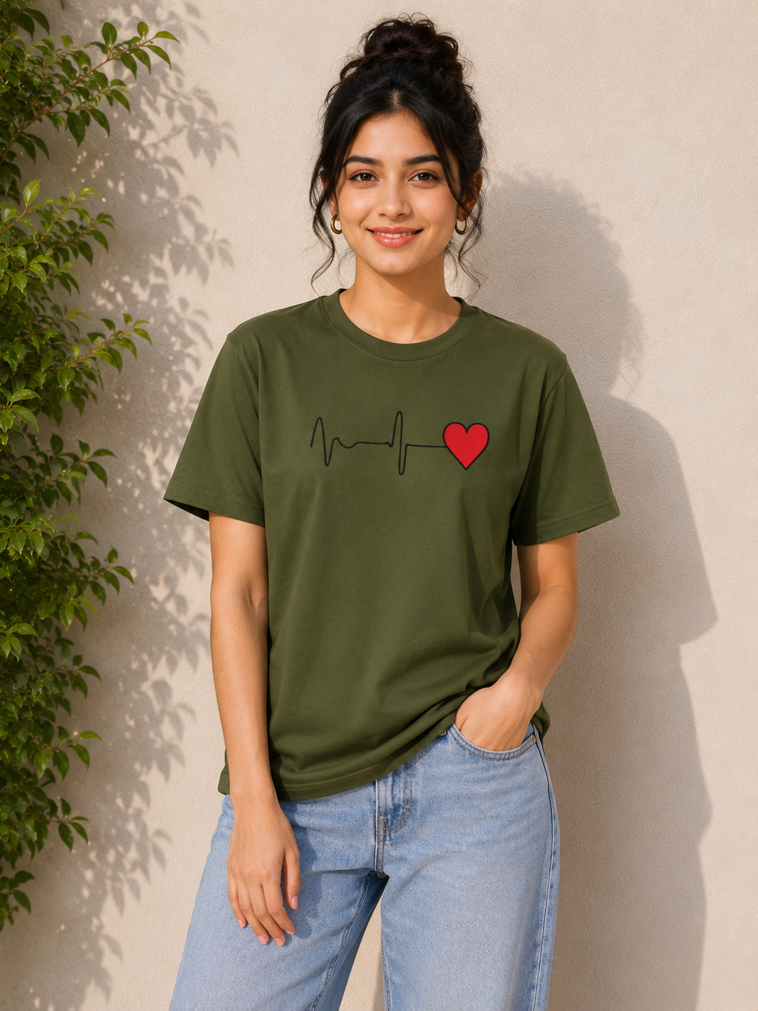 Heart rate tee
