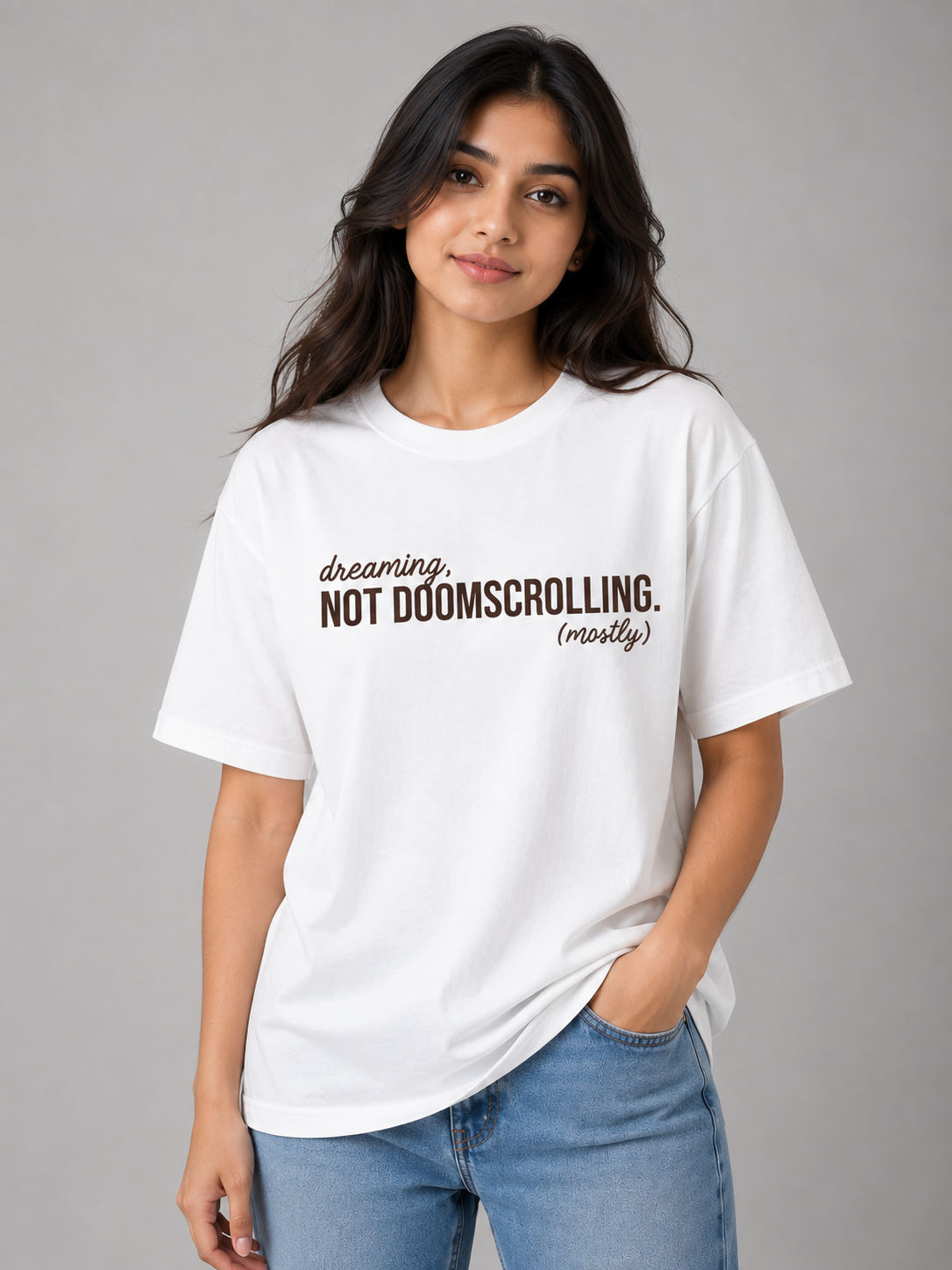 Dream More Scroll Less Regular Fit T-Shirt