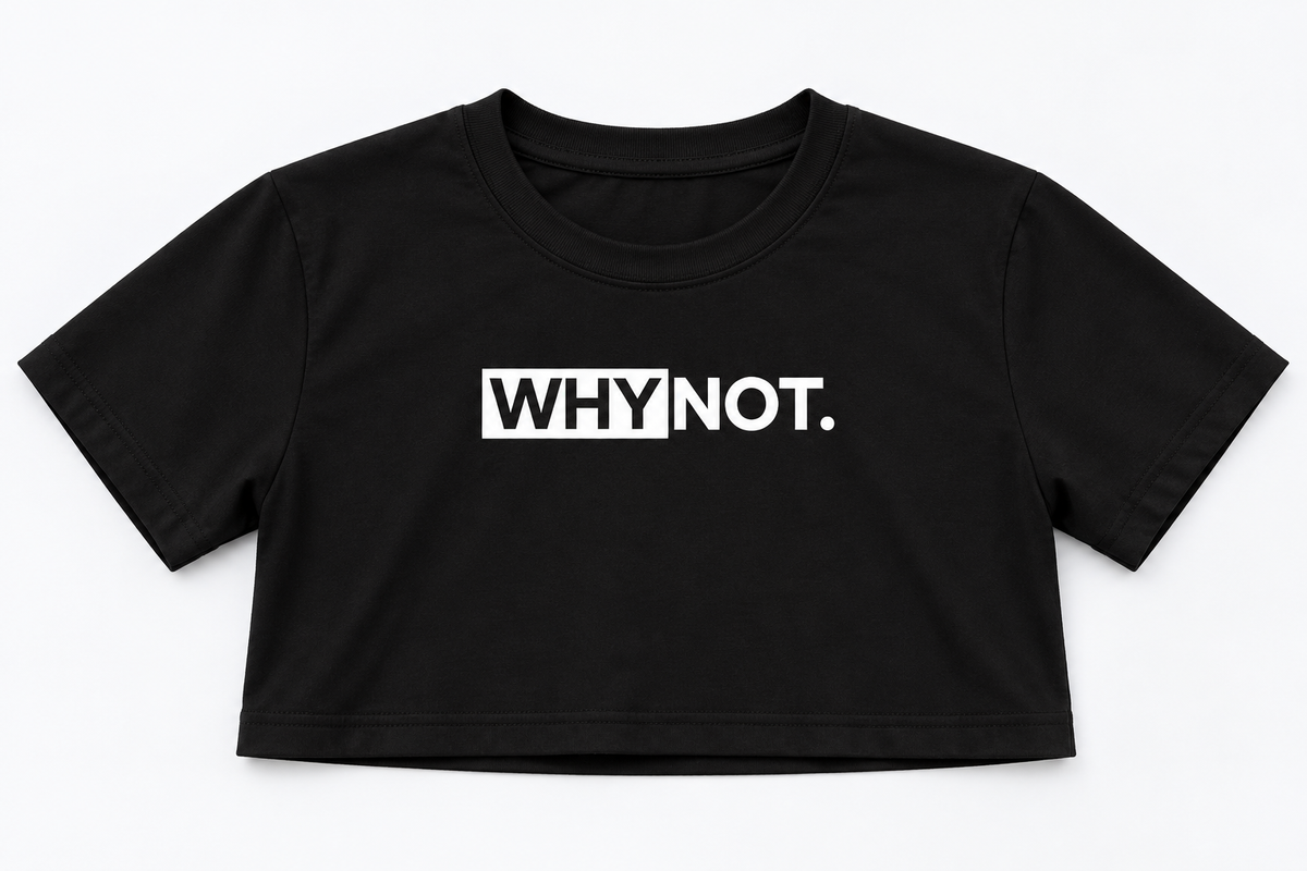 WHY Not Crop T-Shirt Black