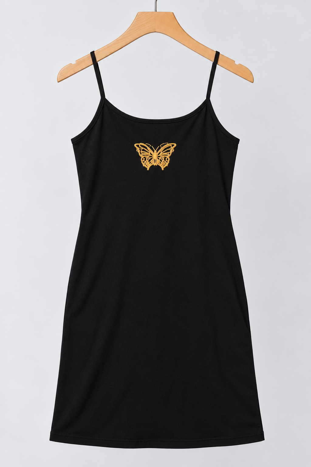 Butterfly Printed Cami Dress Black