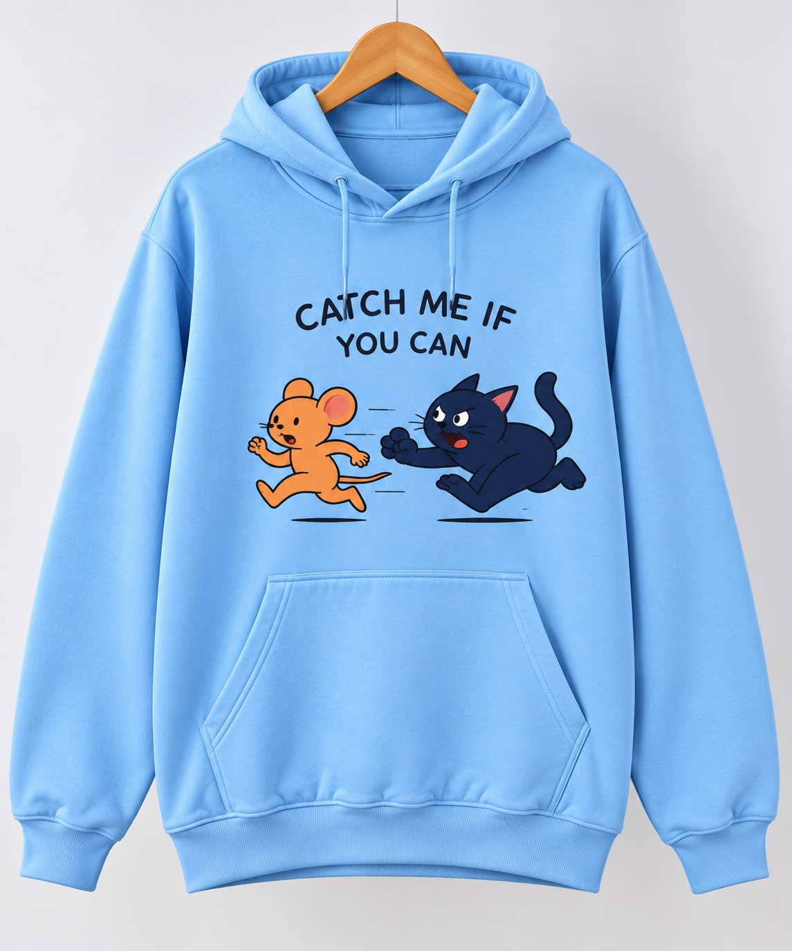 Catch Me If You Can Oversized Hoodie Sky Blue