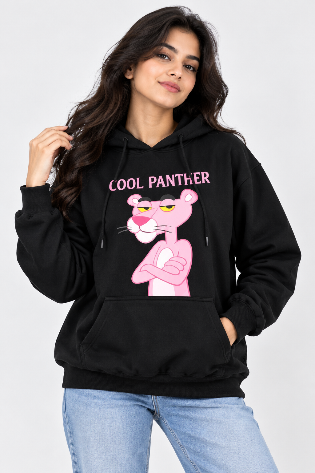 Cool Panther Graphic Hoodie Black