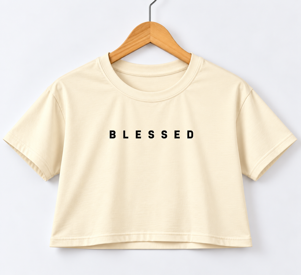 Blessed Crop T-Shirt Cream