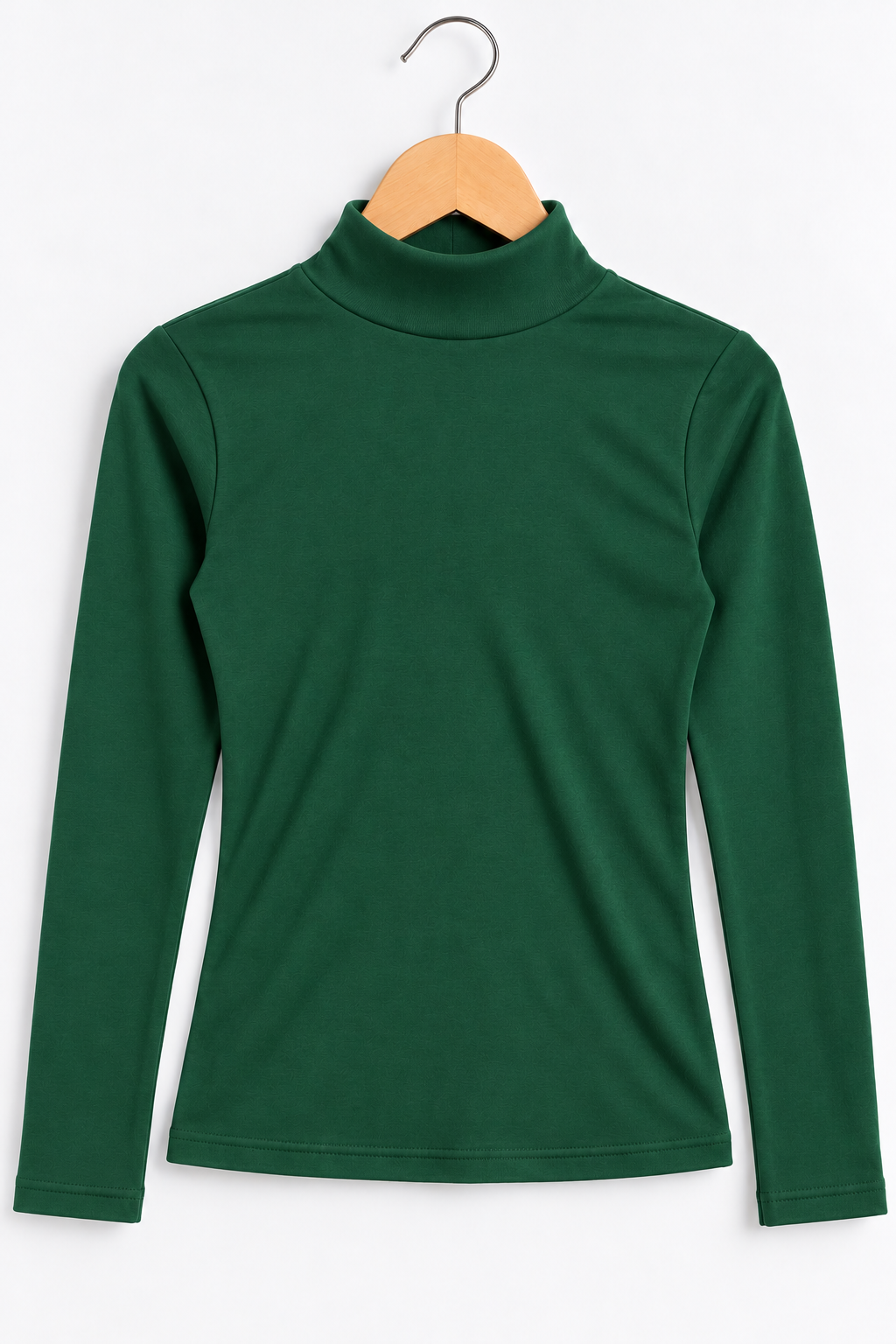 Mock Neck Full Sleeve Top Green