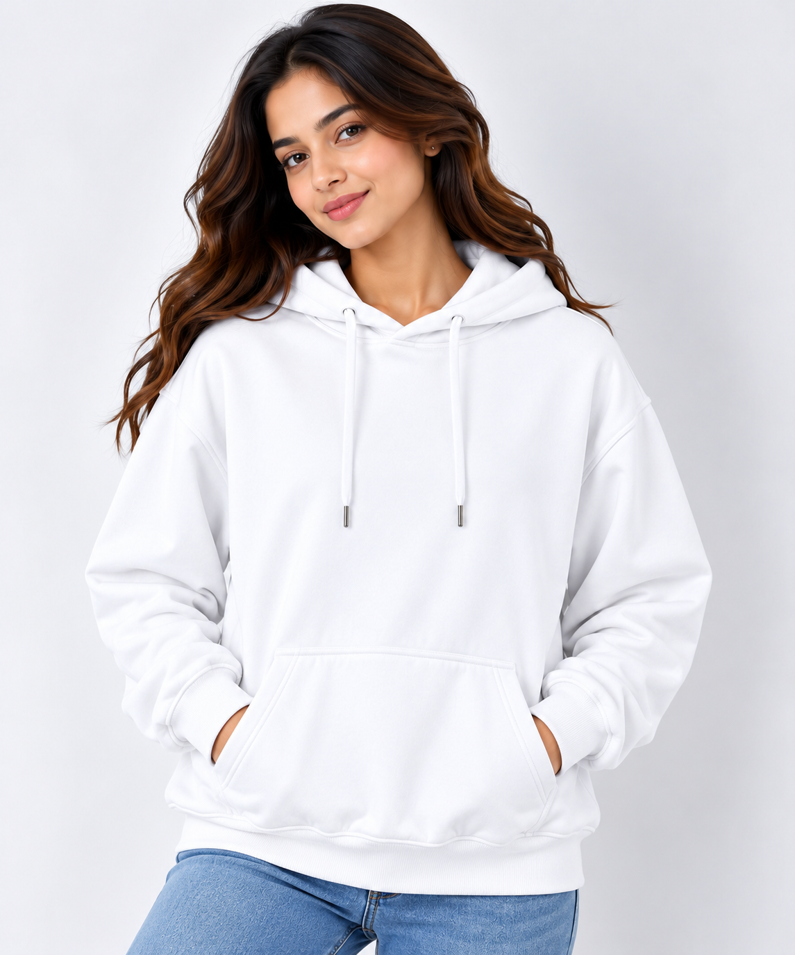 Plain Oversized Hoodie White