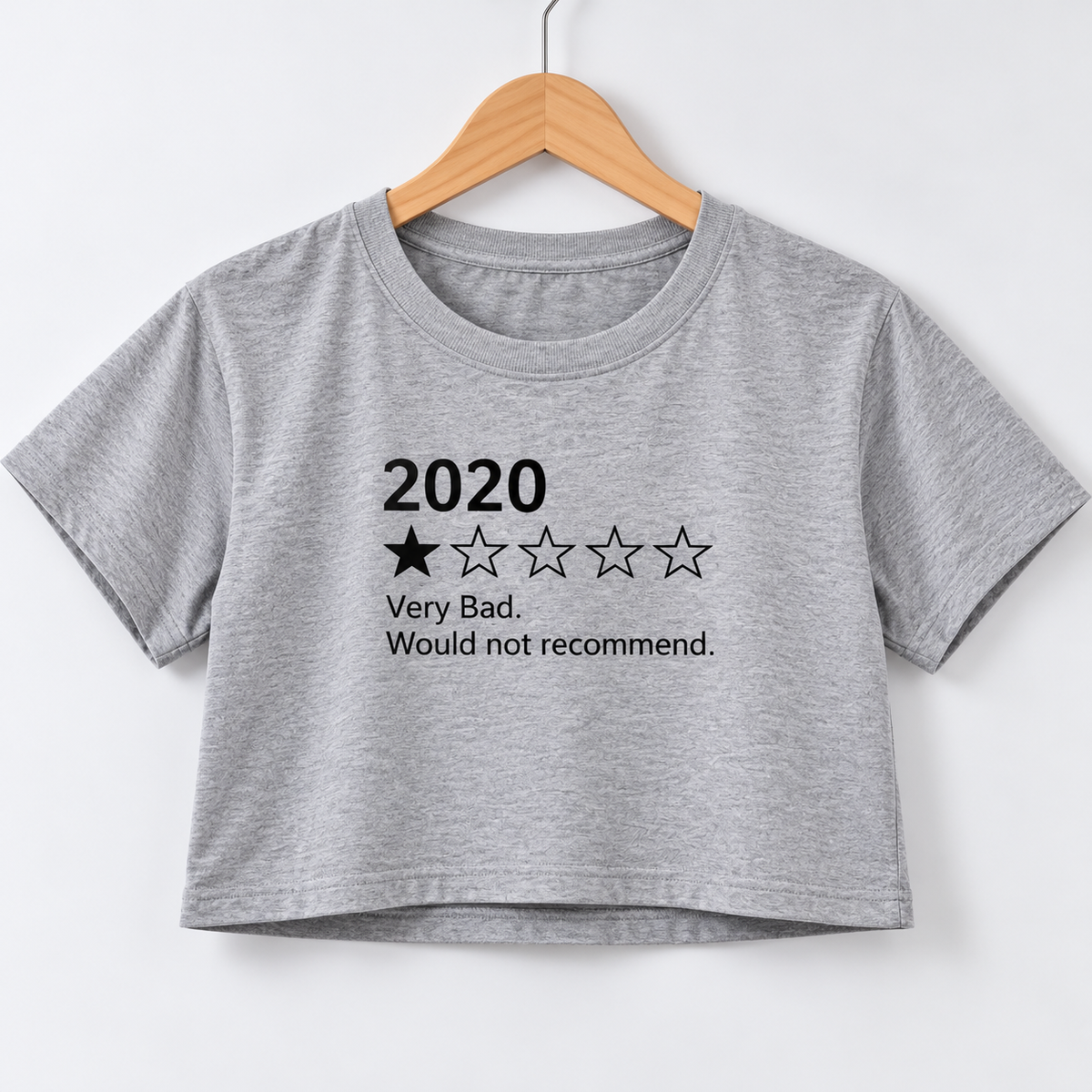 2020 One-Star Review Crop T-Shirt Grey