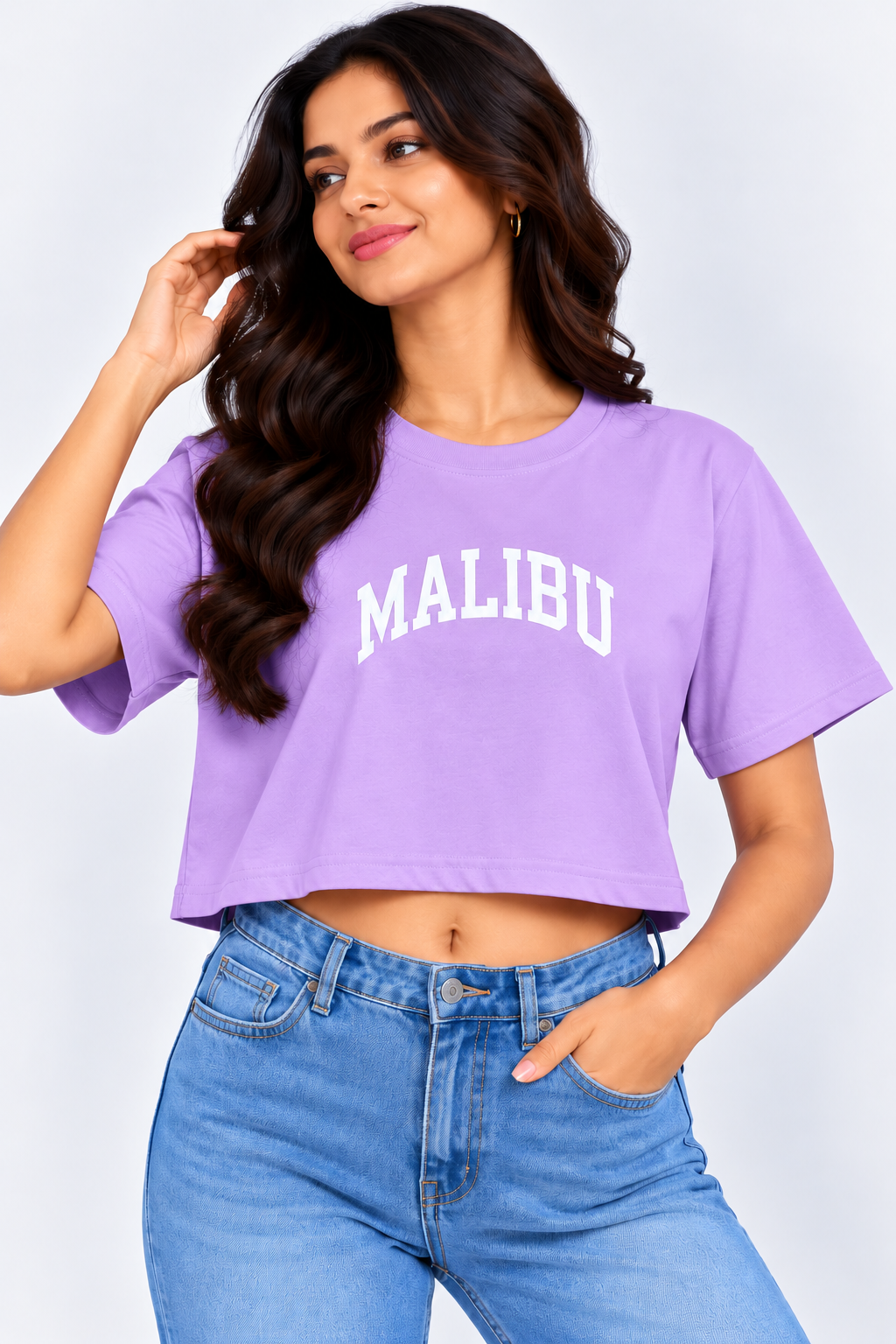 Malibu Crop T-Shirt Lavender