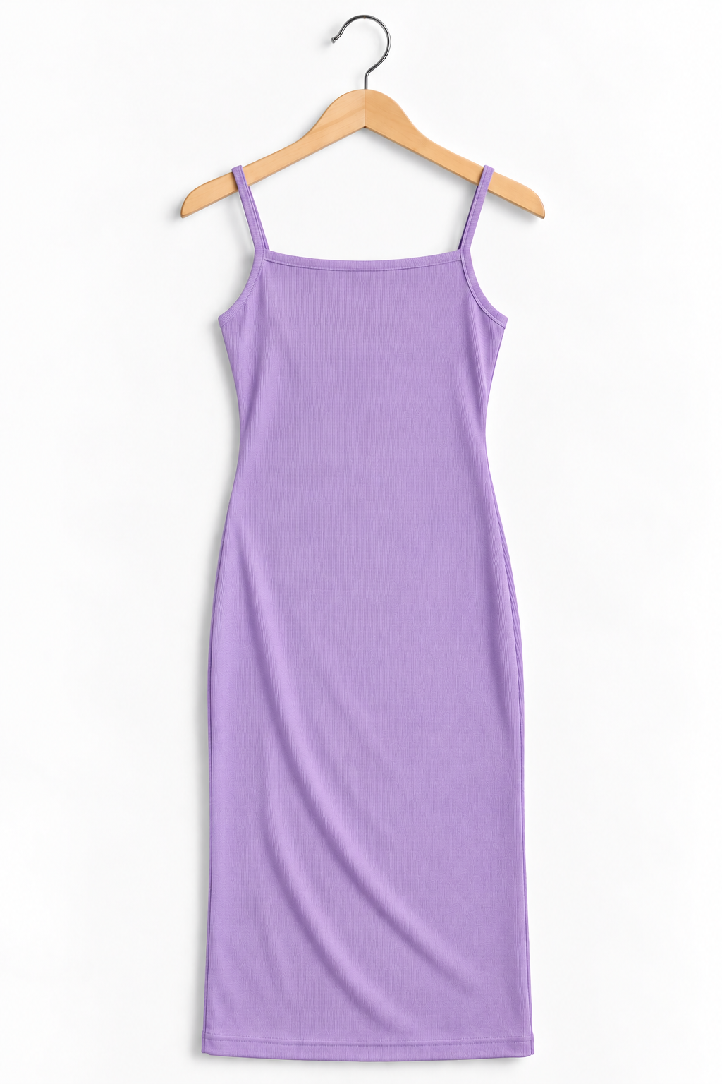 Ribbed Sleeveless Cami Dress Lavender