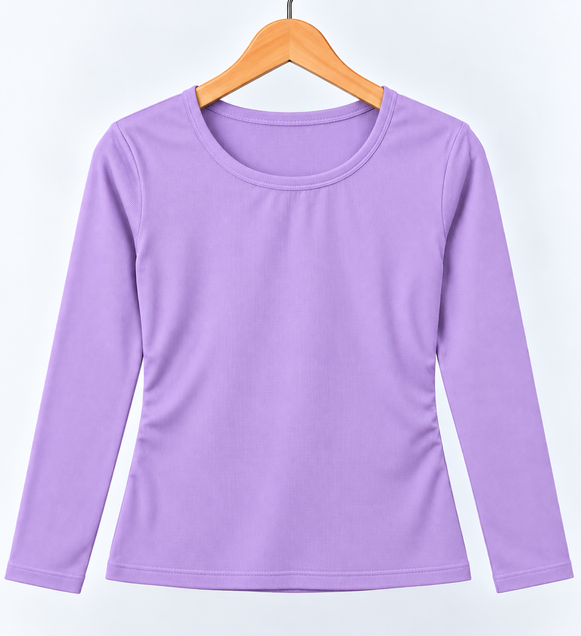 Ribbed Full Sleeve Top Lavender