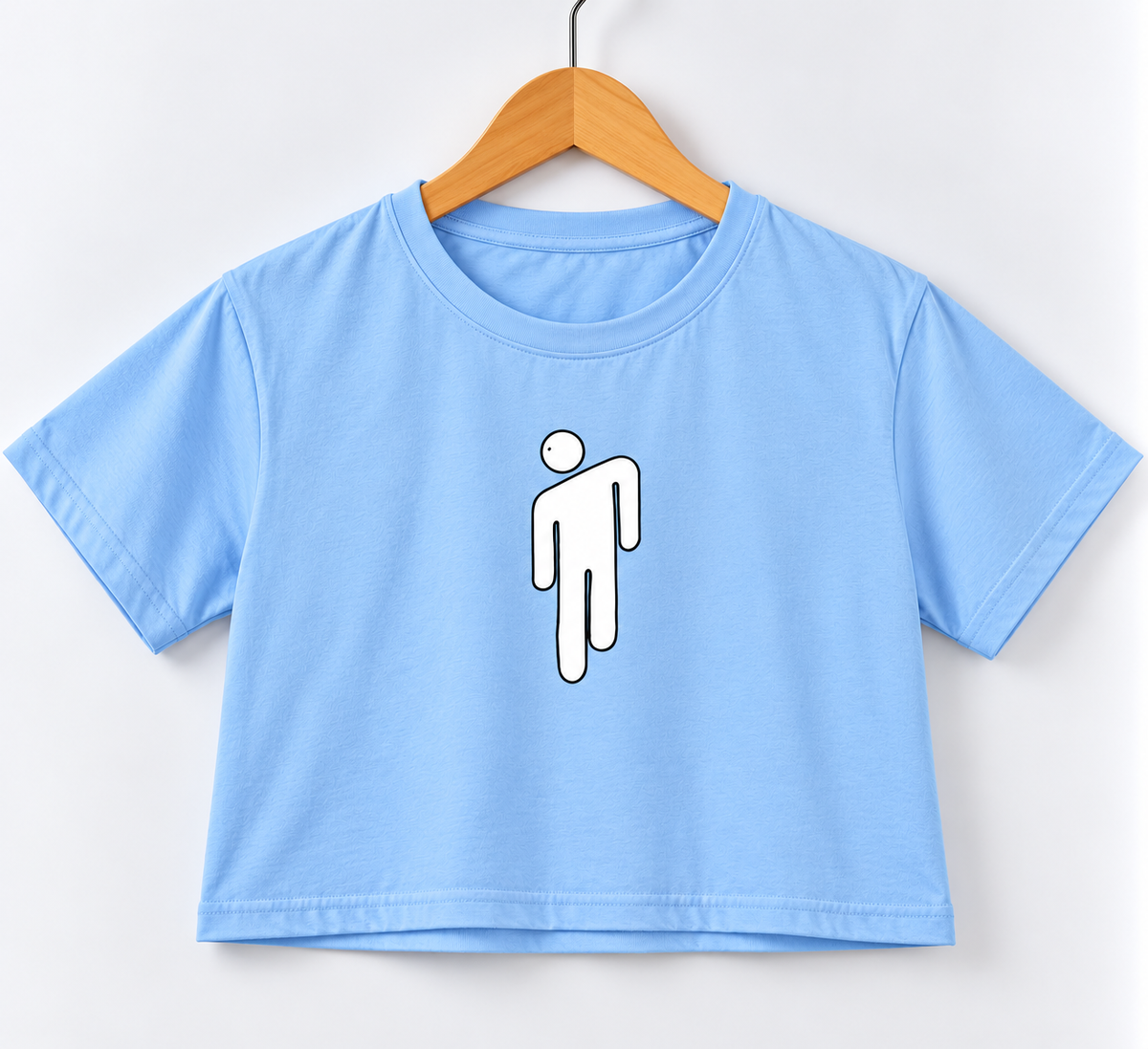 Domo Tomo Graphic Crop T-Shirt Sky Blue