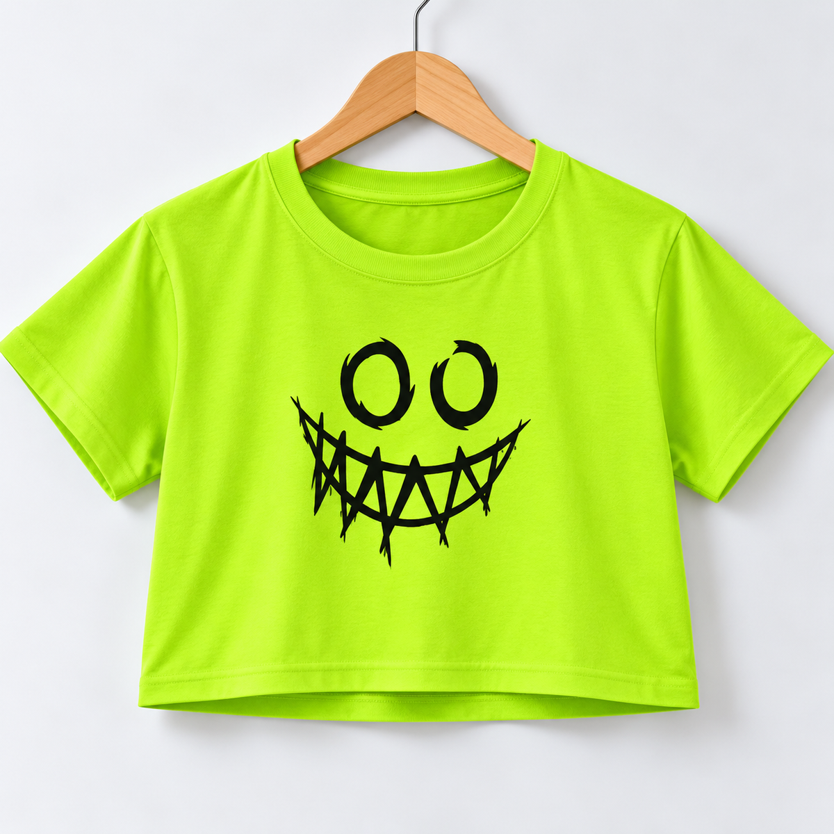 Ghost Crop T-Shirt Neon