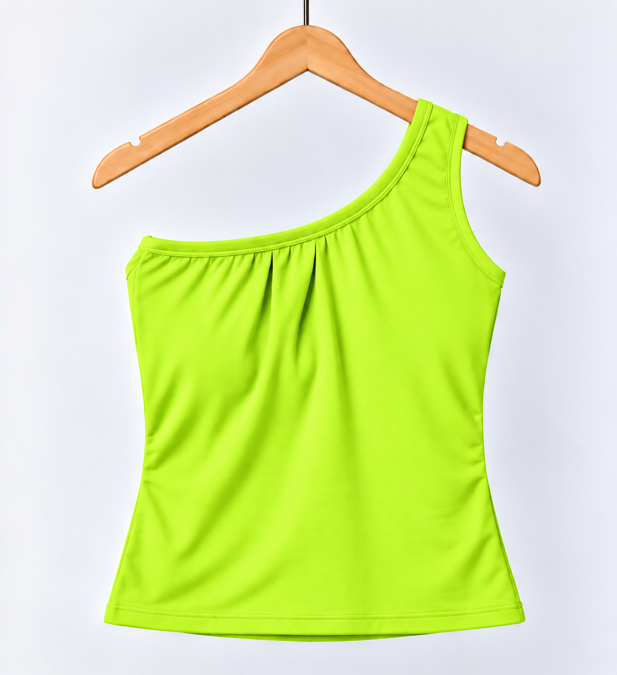 One Shoulder Sleeveless Top Neon