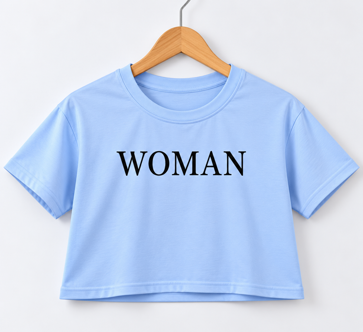 Woman Power Crop T-Shirt Blue