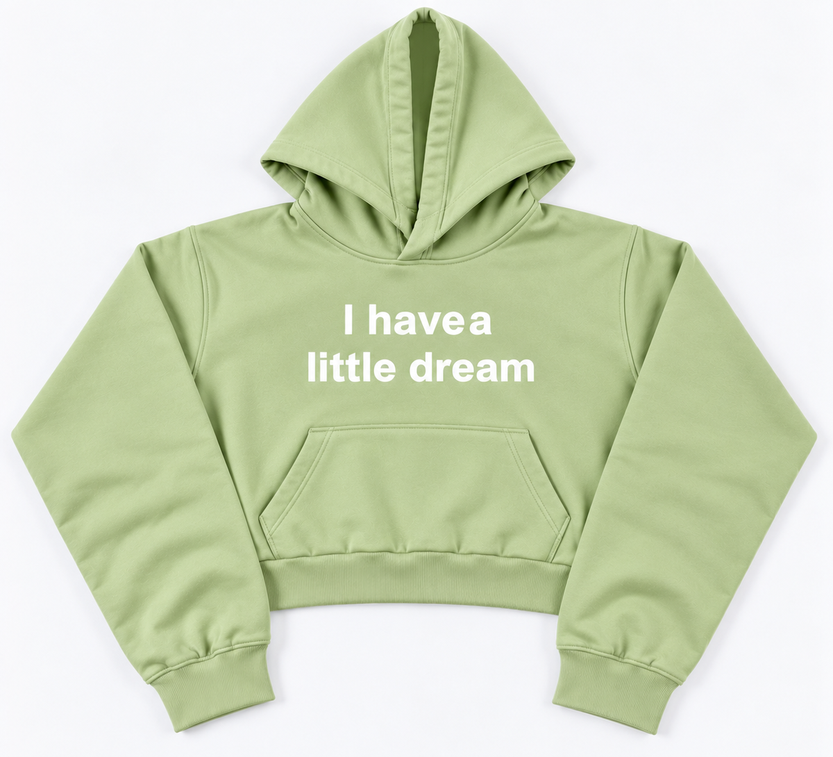 “I Have a Little Dream” Cropped Hoodie Pista