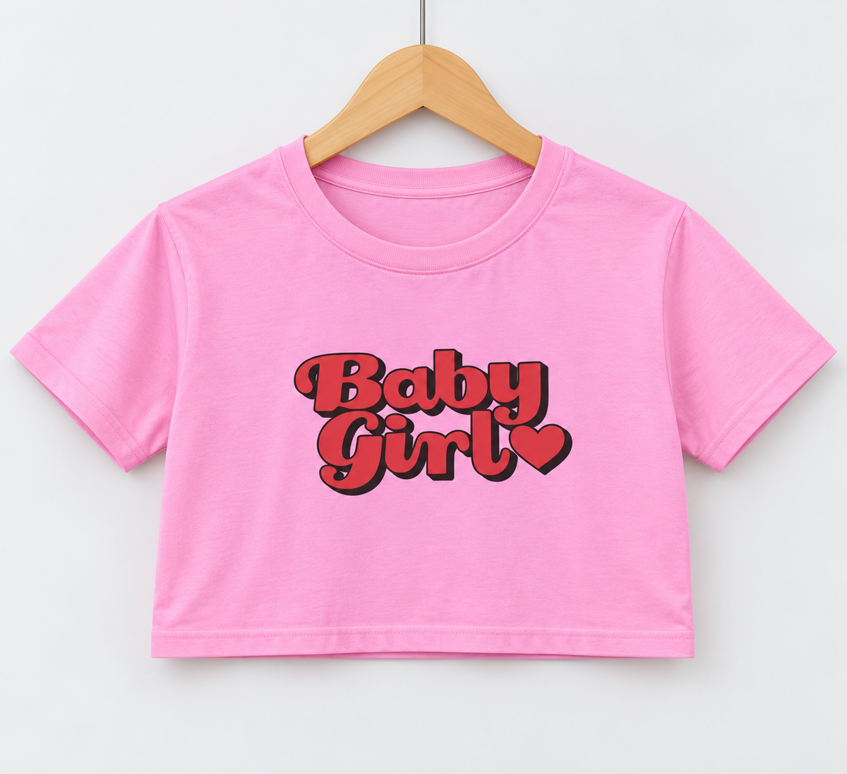 Baby Girl Crop T-Shirt Pink