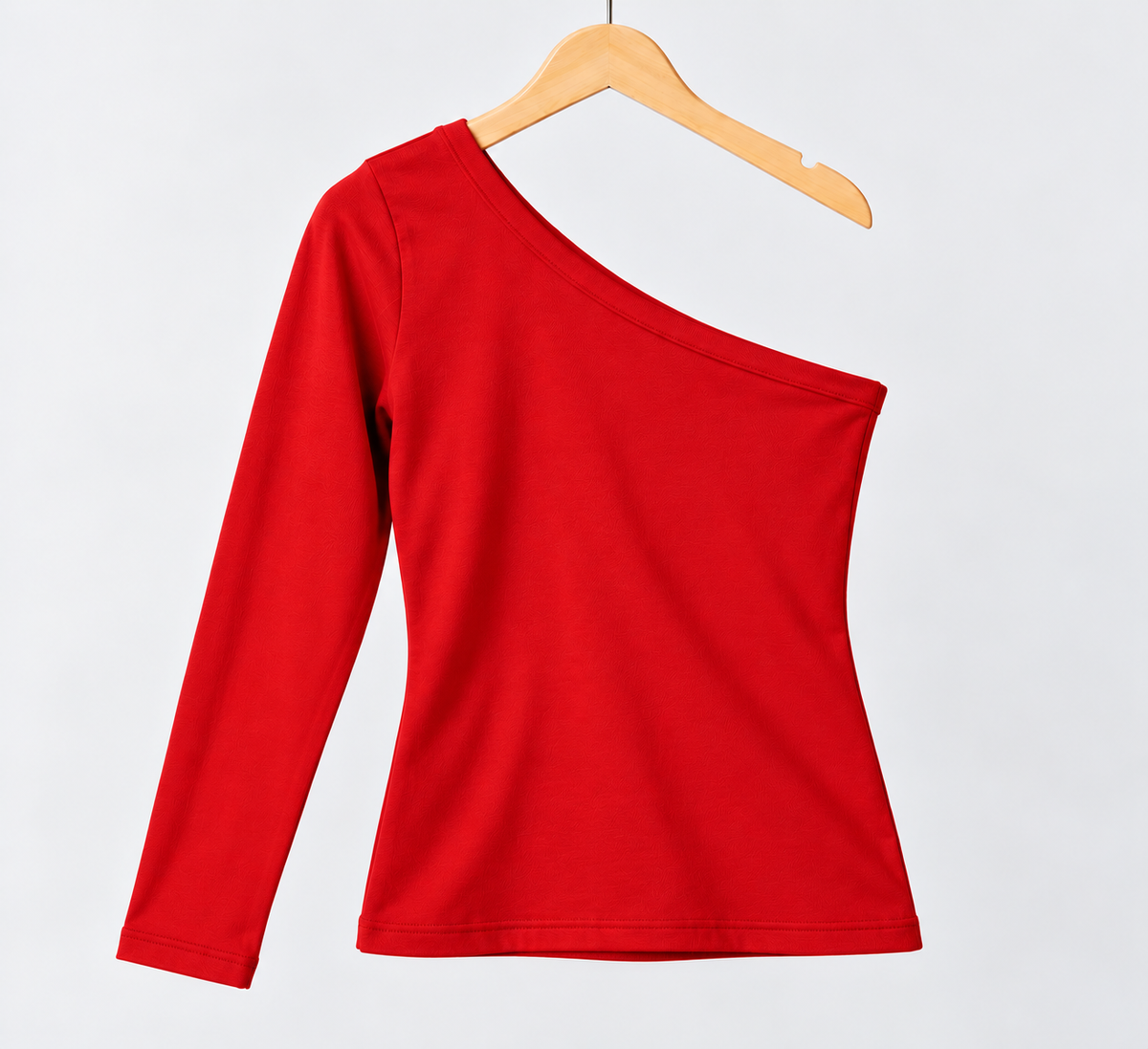 One Shoulder Top Red
