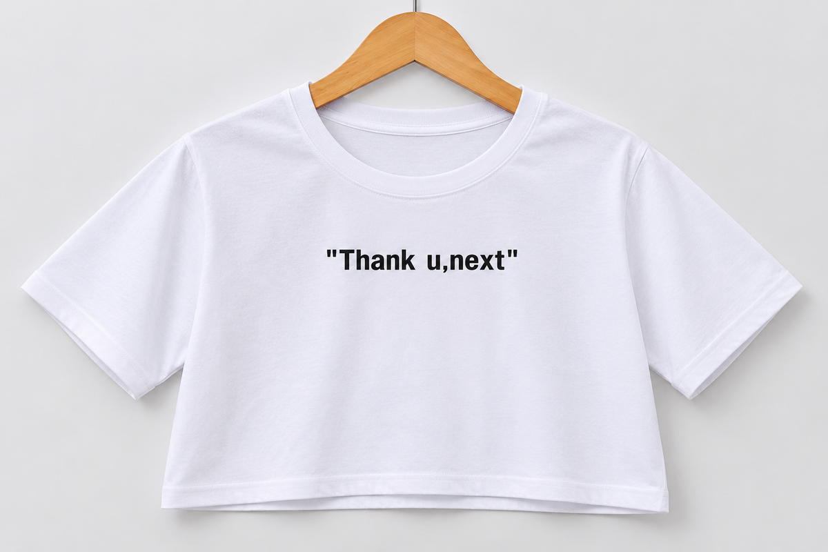 Thank U, Next Crop T-Shirt White