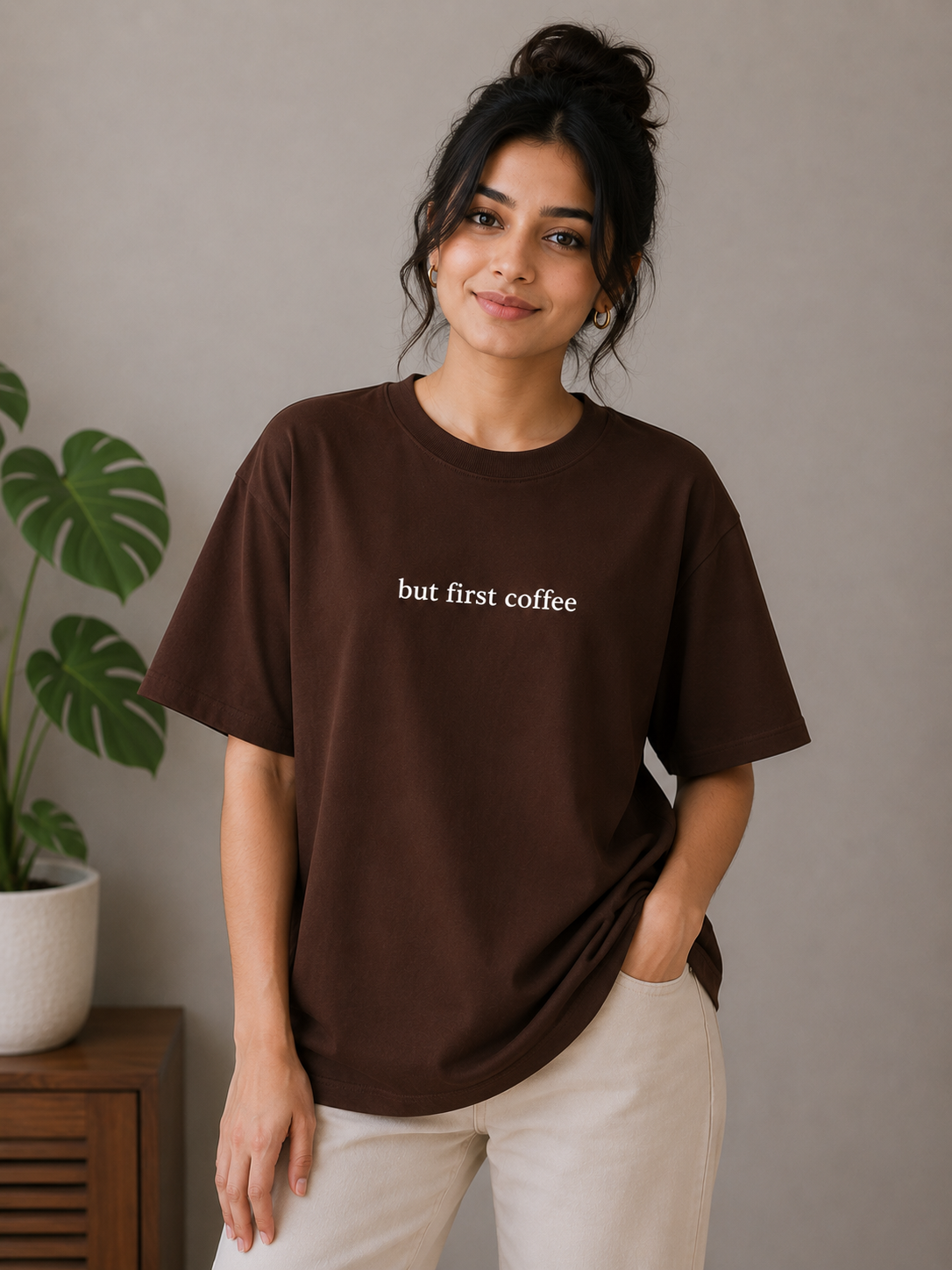 Coffee First Essential Oversized Tee