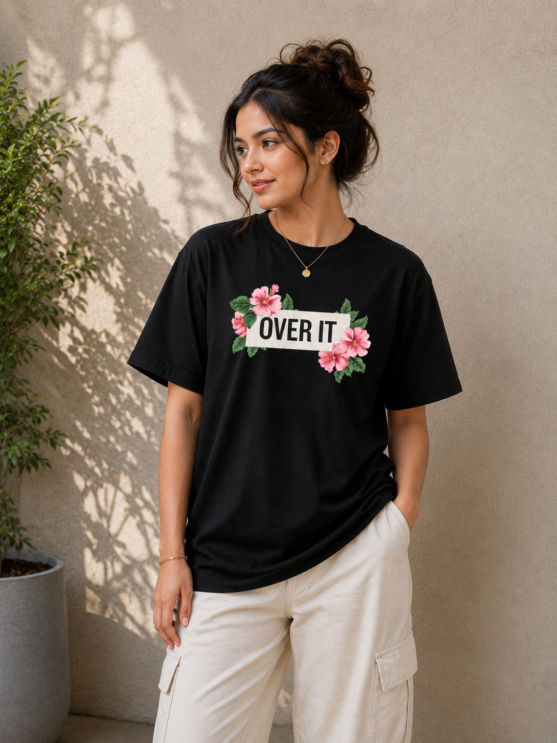 Over It Floral Tee