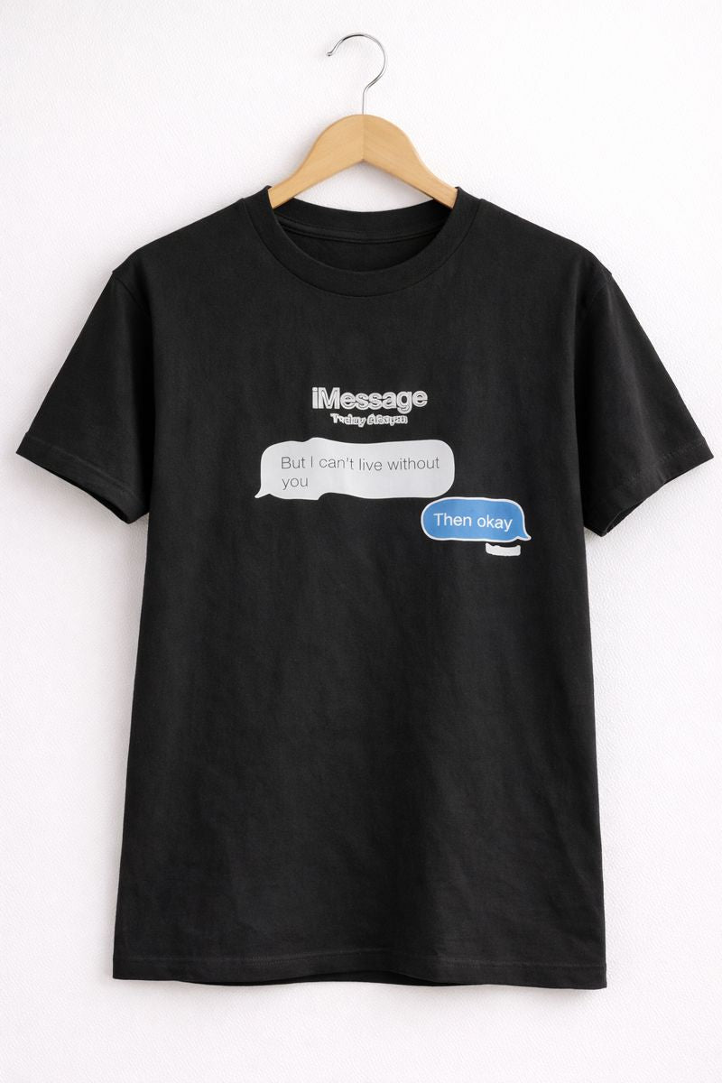 iMessage Meme Black T-Shirt