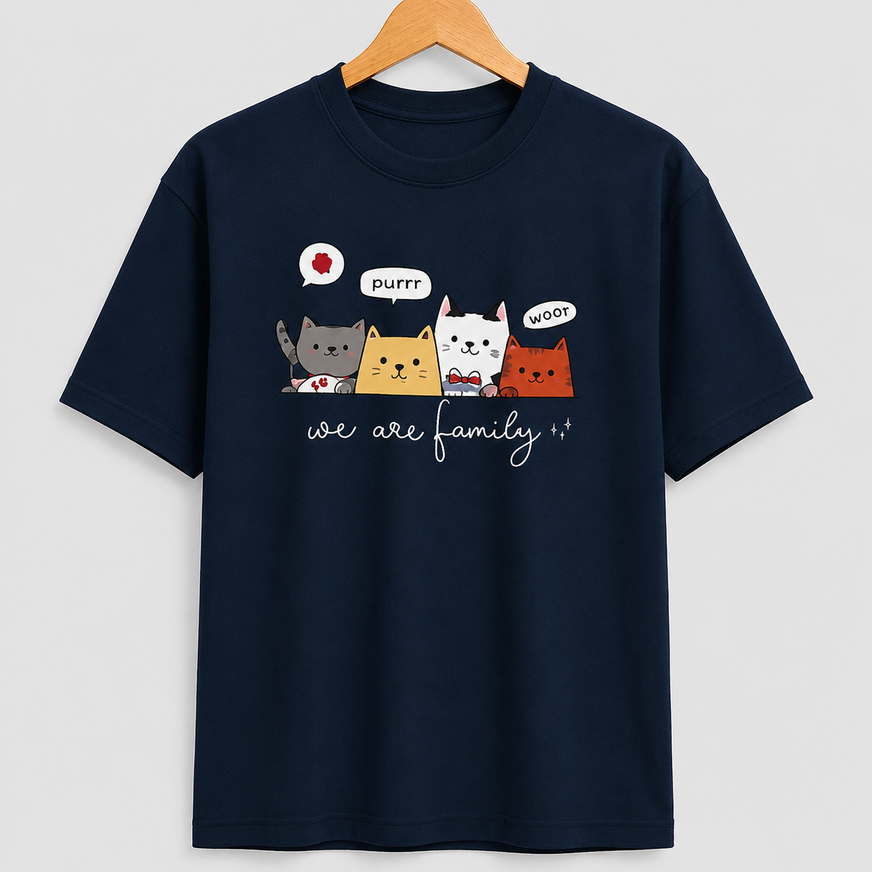 We are family cat tee