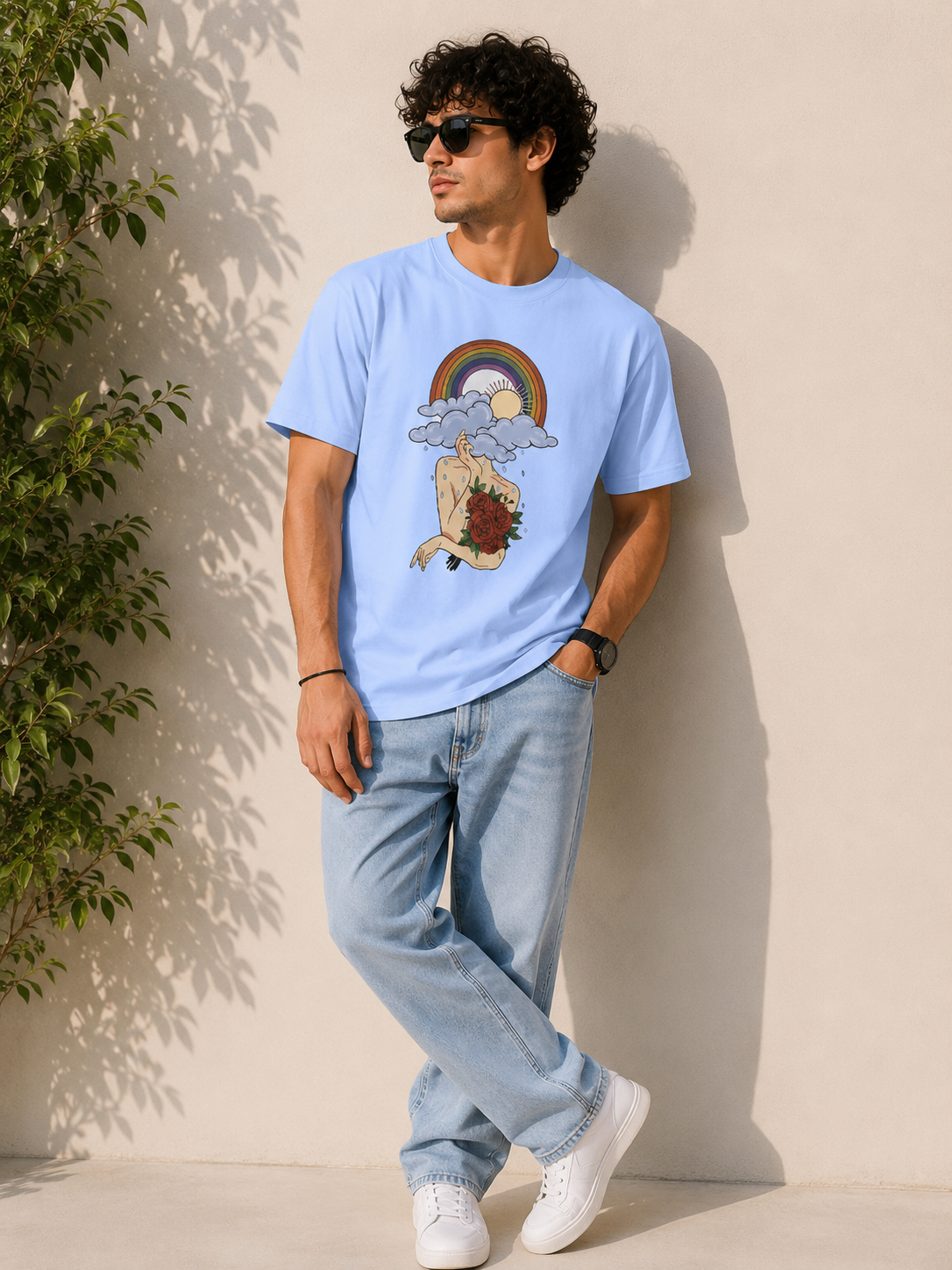Cloud girl tee