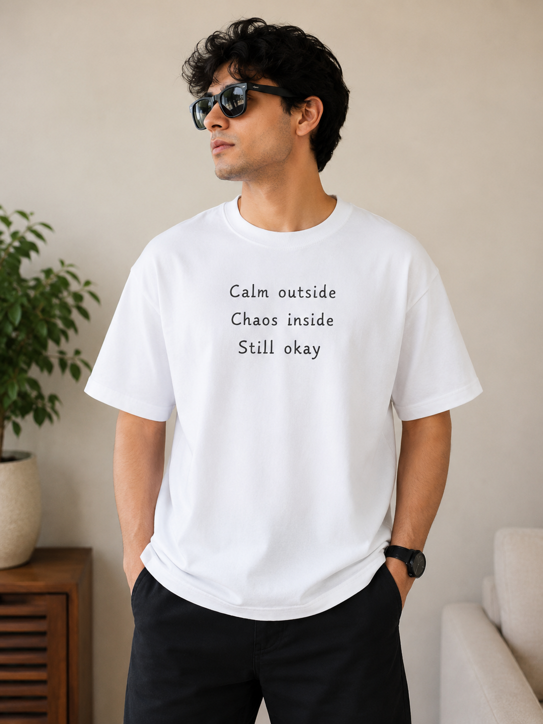 Calm Chaos Oversize Tee