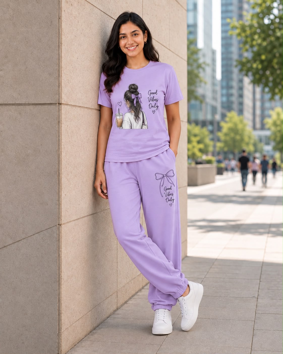 Good Vibes Only Lavender Coord Set