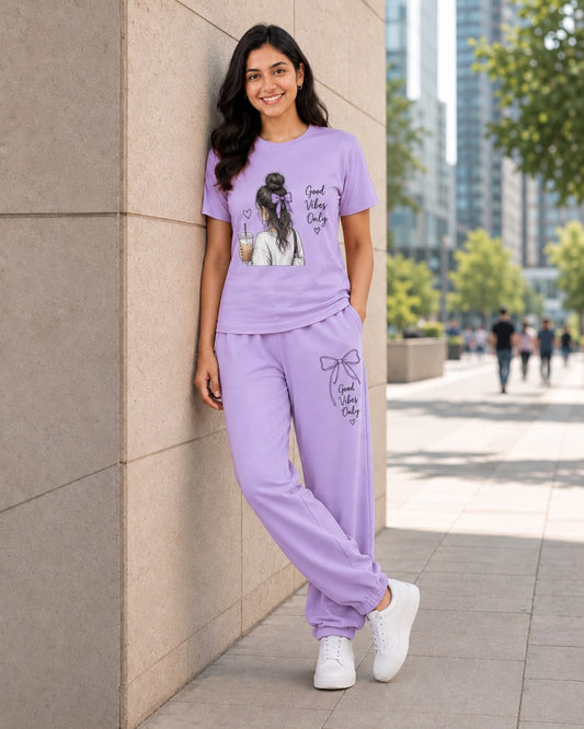 Good Vibes Only Lavender Coord Set