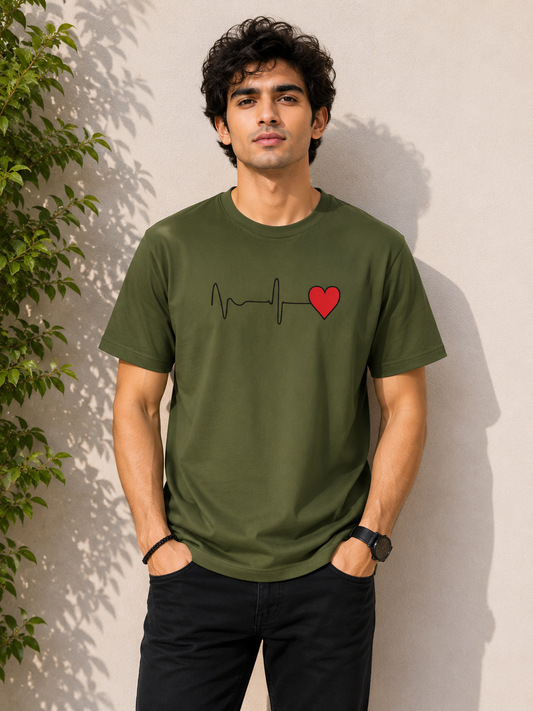Heart rate tee