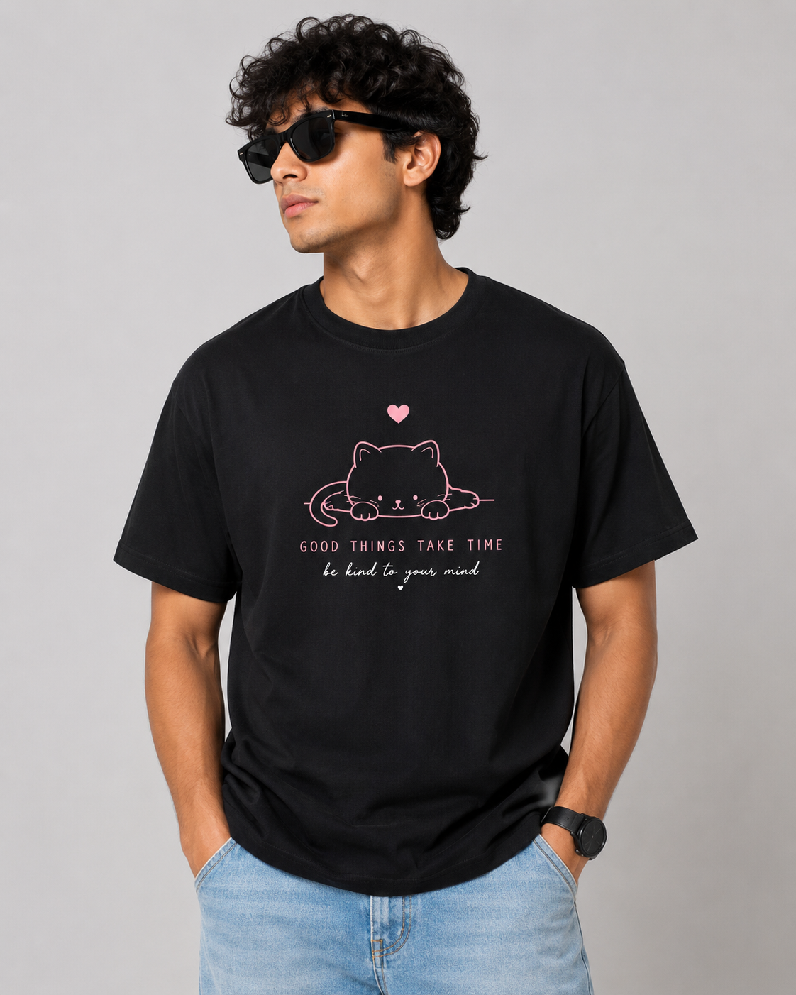 CAT GOOD THINGS TAKE TIME   Regular Fit T-Shirt