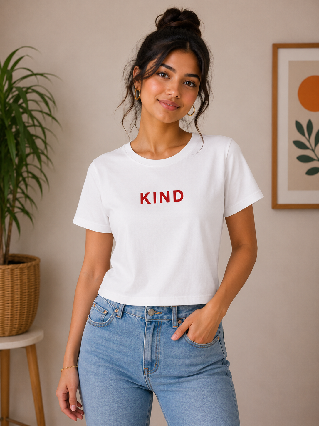One sleeve round neck top