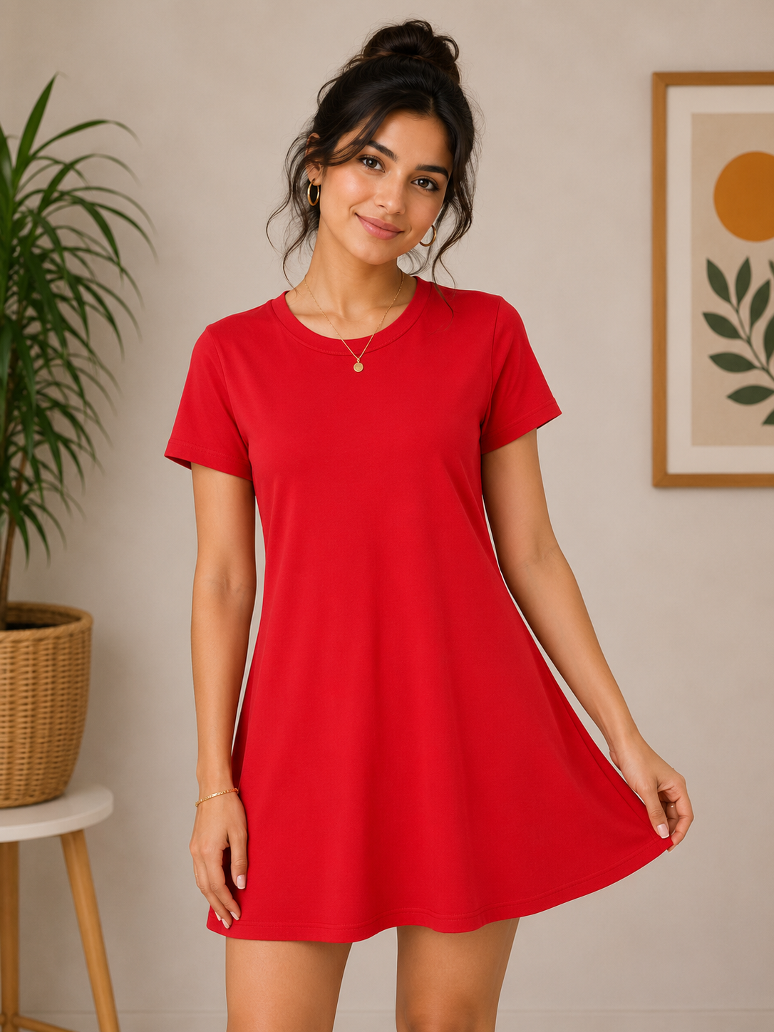 Round neck half Sleeveless