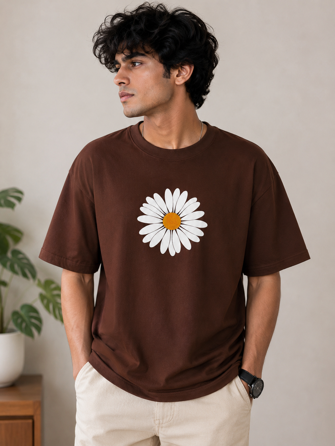 Daisy Bloom Luxe Oversized Tee