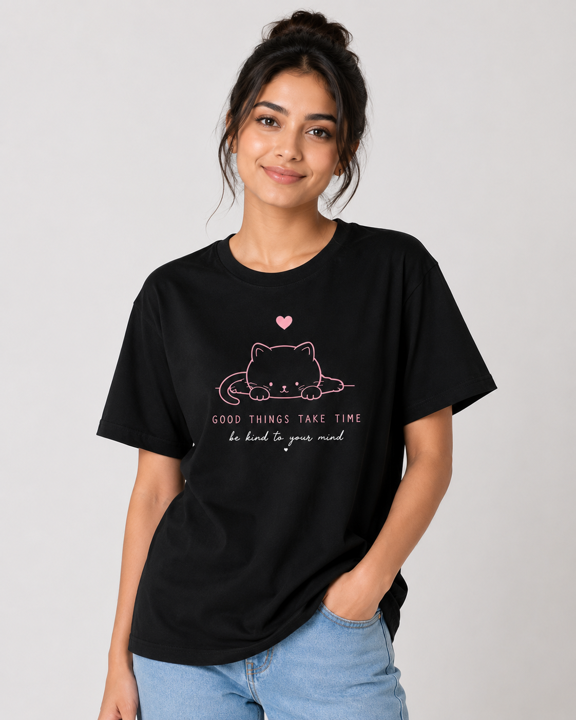 CAT GOOD THINGS TAKE TIME   Regular Fit T-Shirt