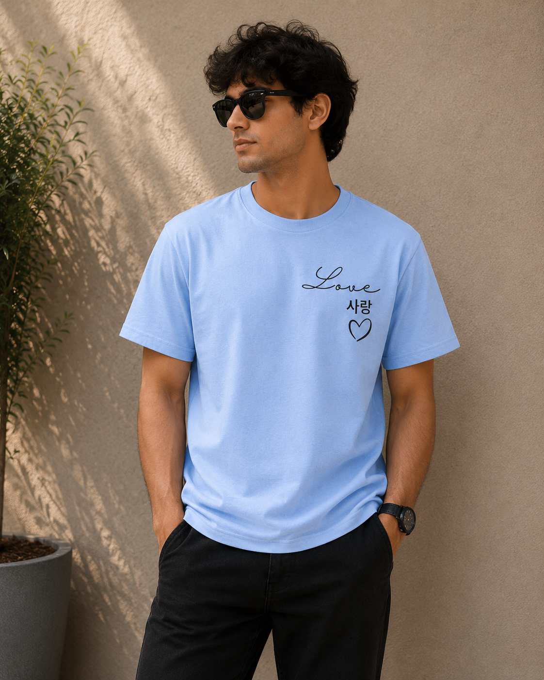 Lo china heart tee