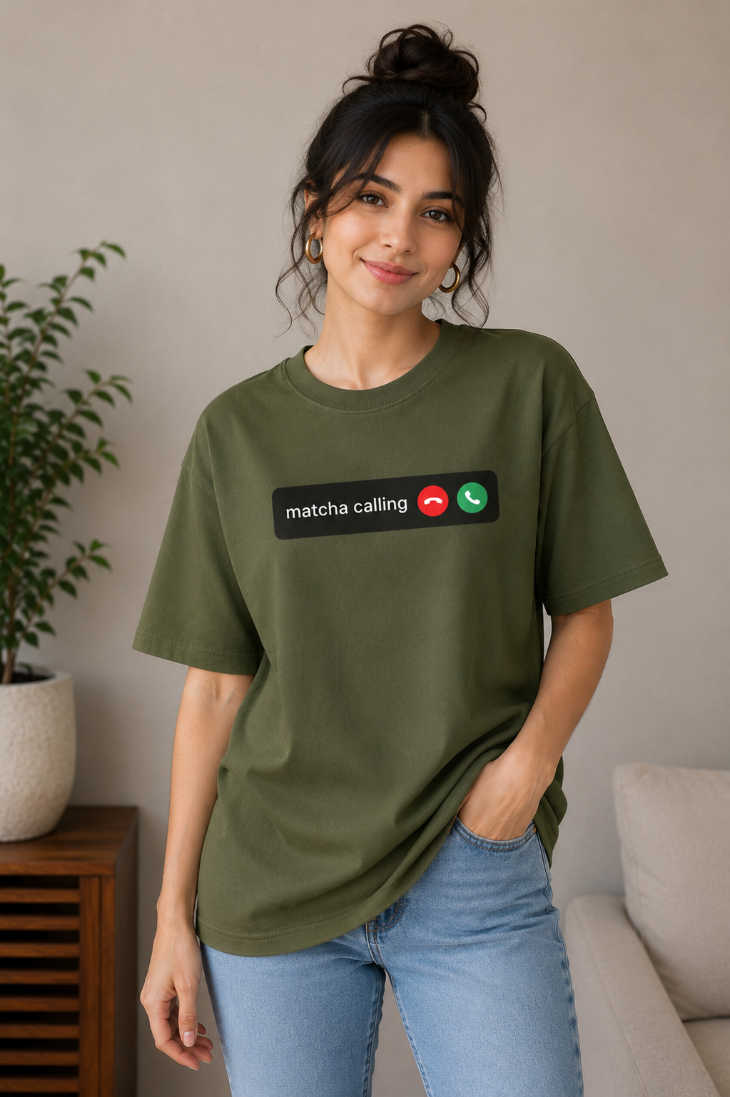 Matcha Calling Essential Oversized Tee