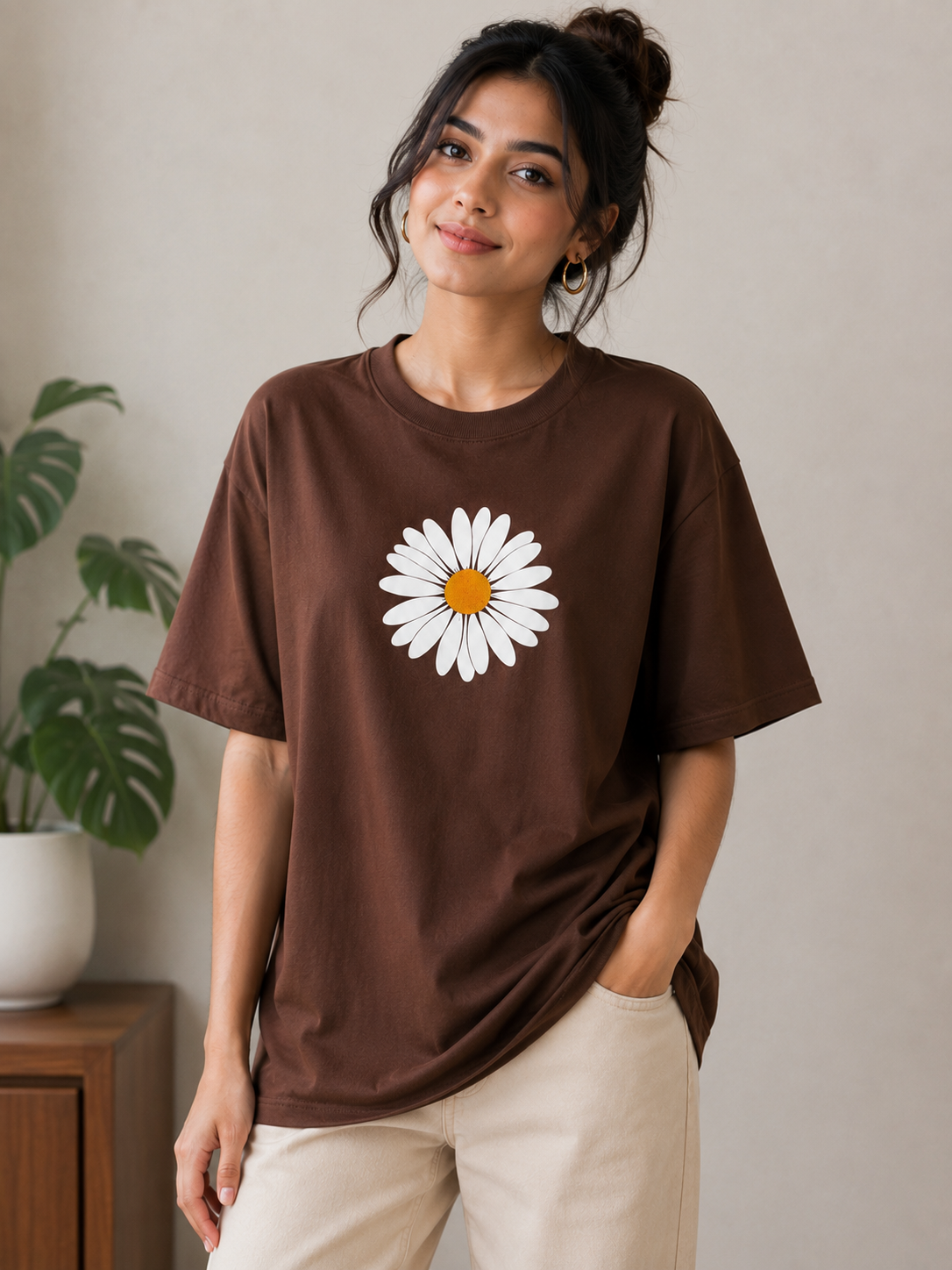 Daisy Bloom Luxe Oversized Tee