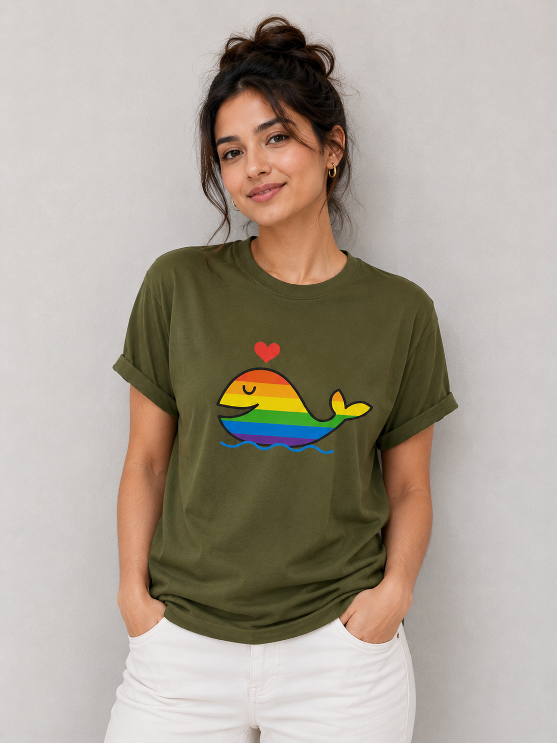 Rainbow dolphin tee