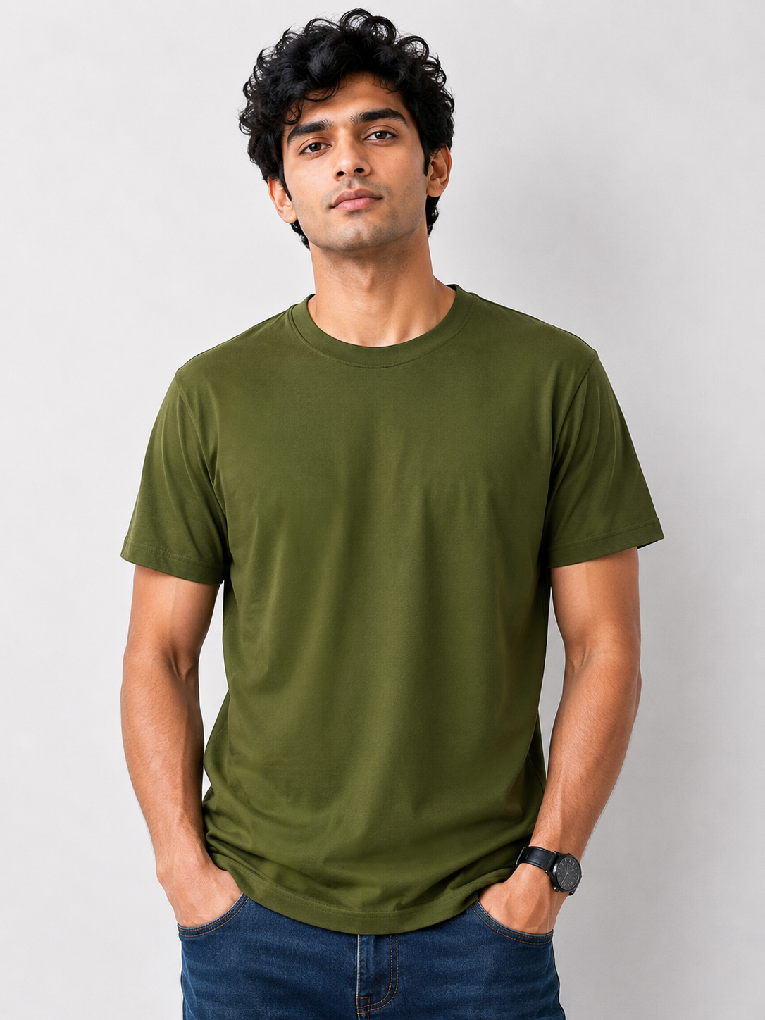 Olive Green Basic Tshirt