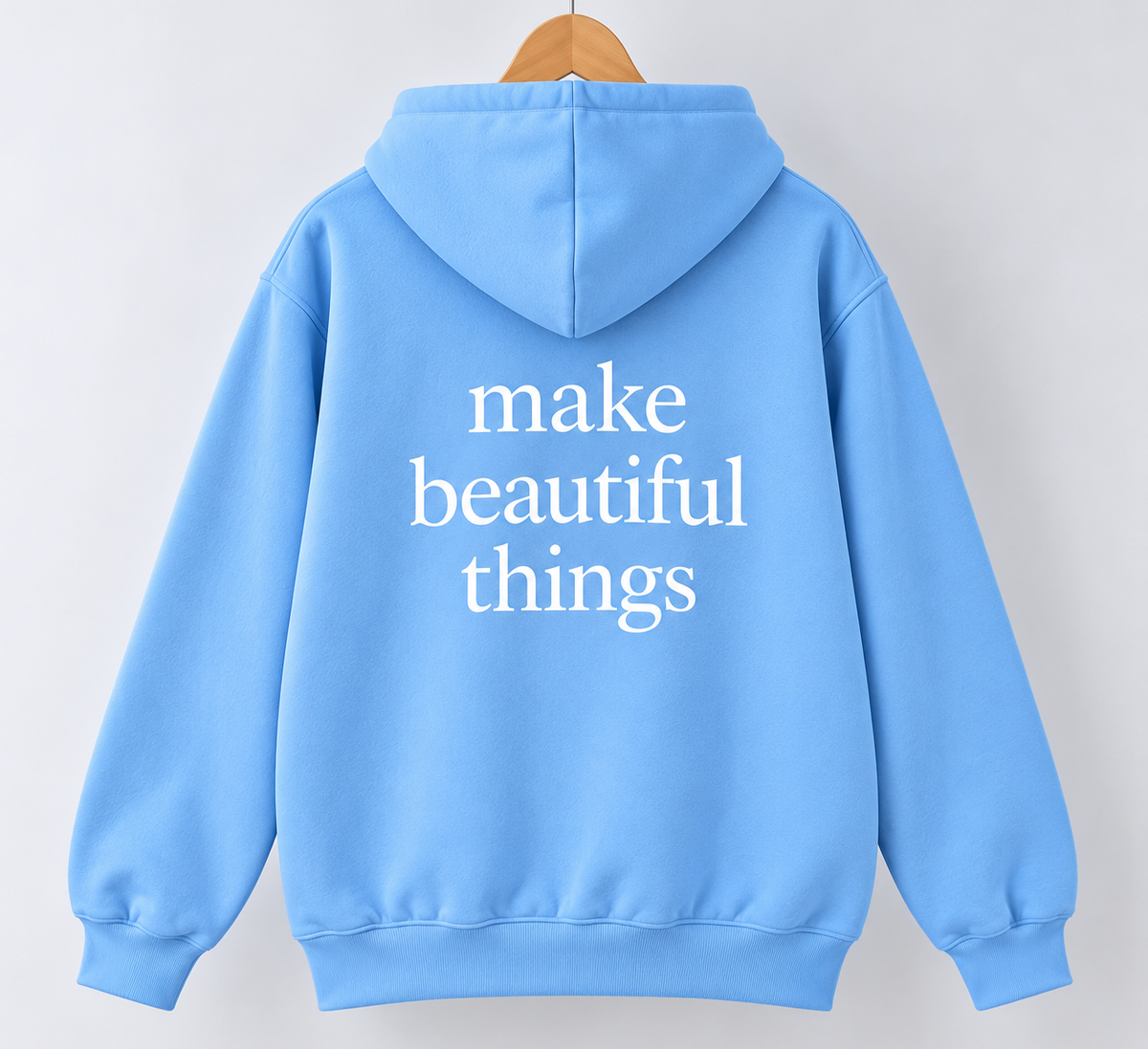 Make Beautiful Things Oversized Hoodie Sky Blue