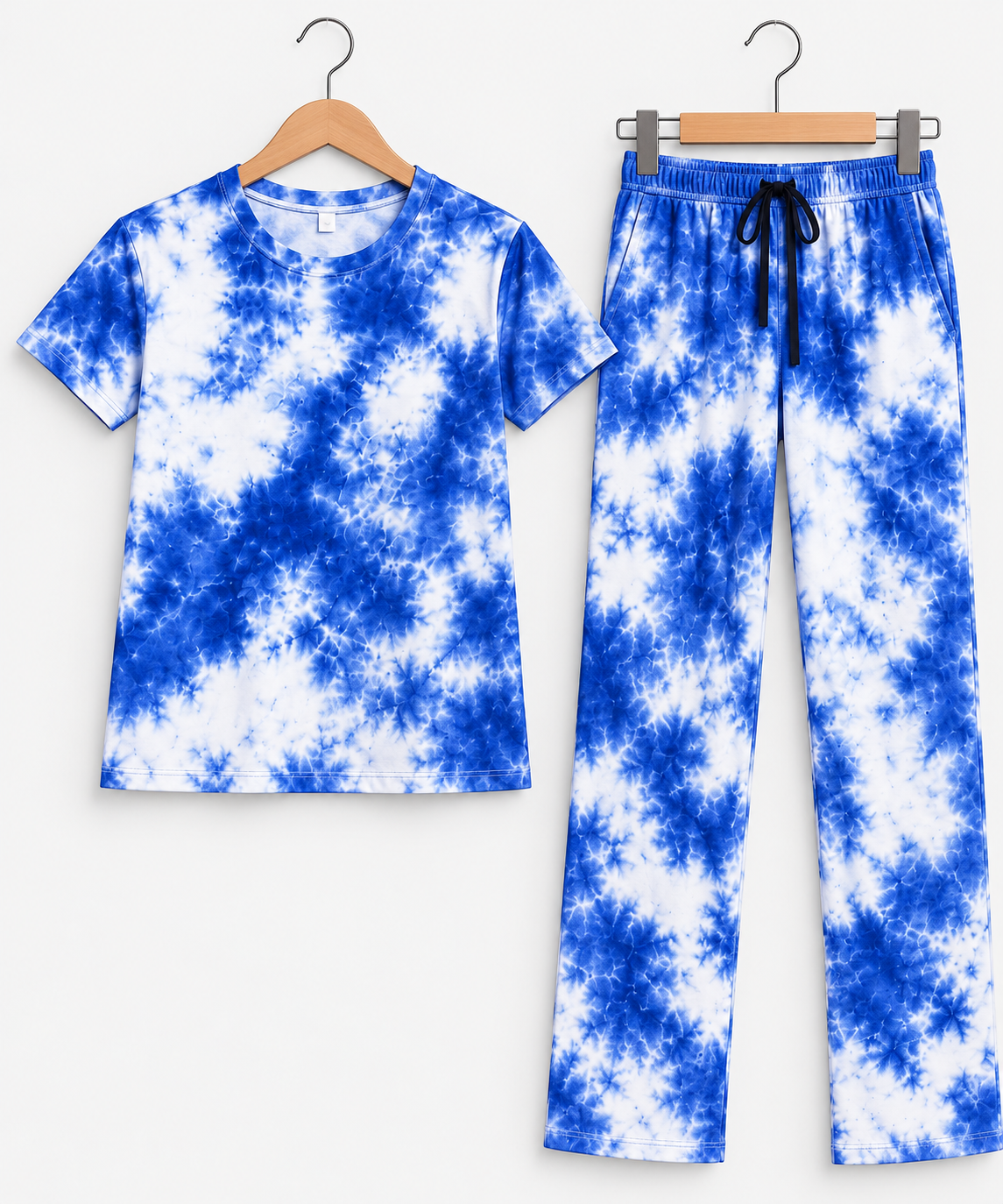 Tie-Dye T-Shirt & Pajama Coord Set Blue