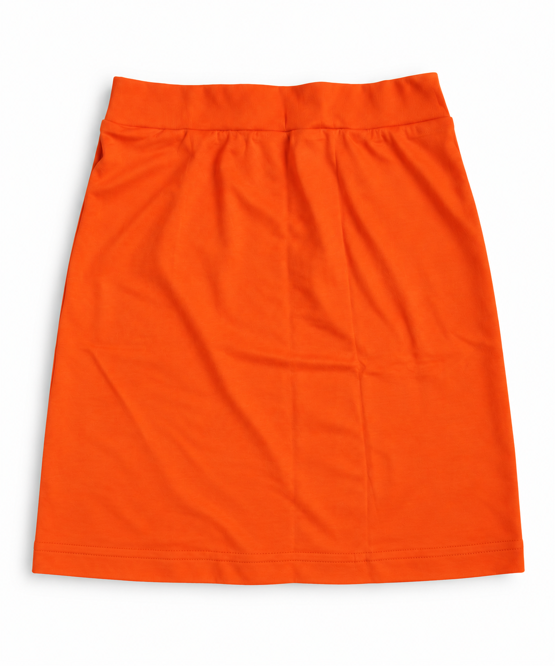 Ribbed A-Line Skirt Orange