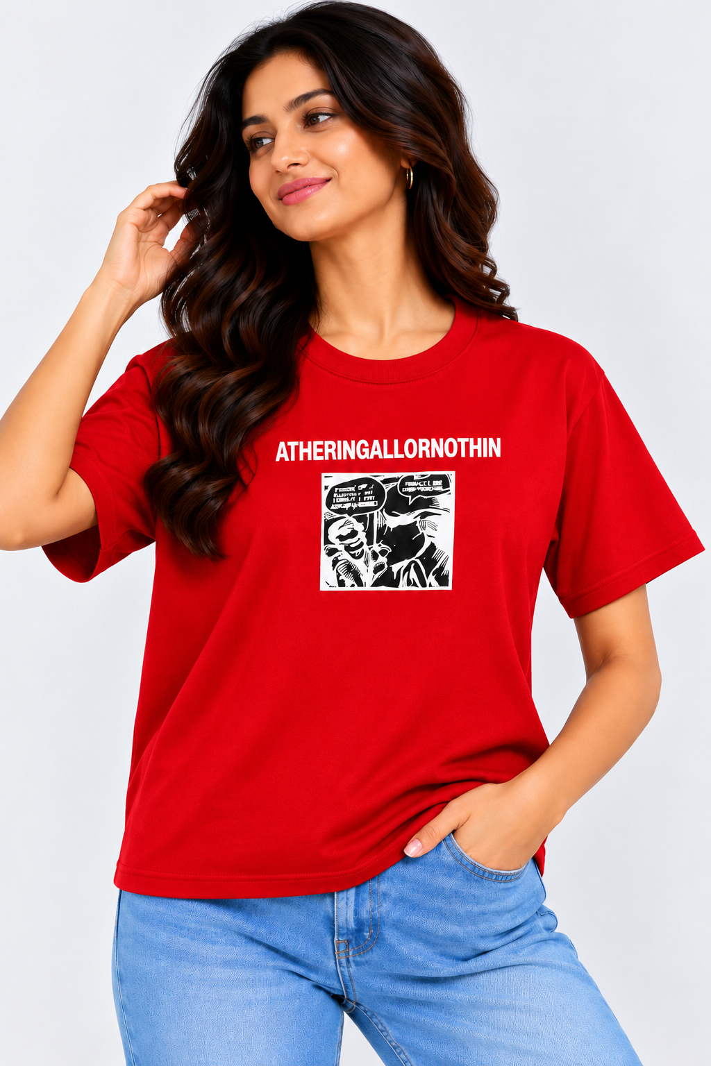 Atheringallornothin Graphic T-Shirt Red