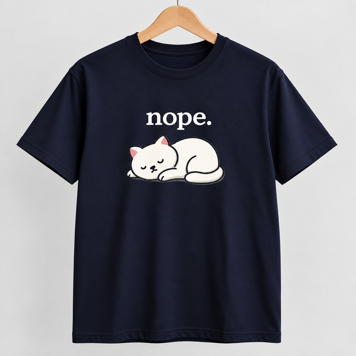 Nope Cat Navy Oversized T-shirt