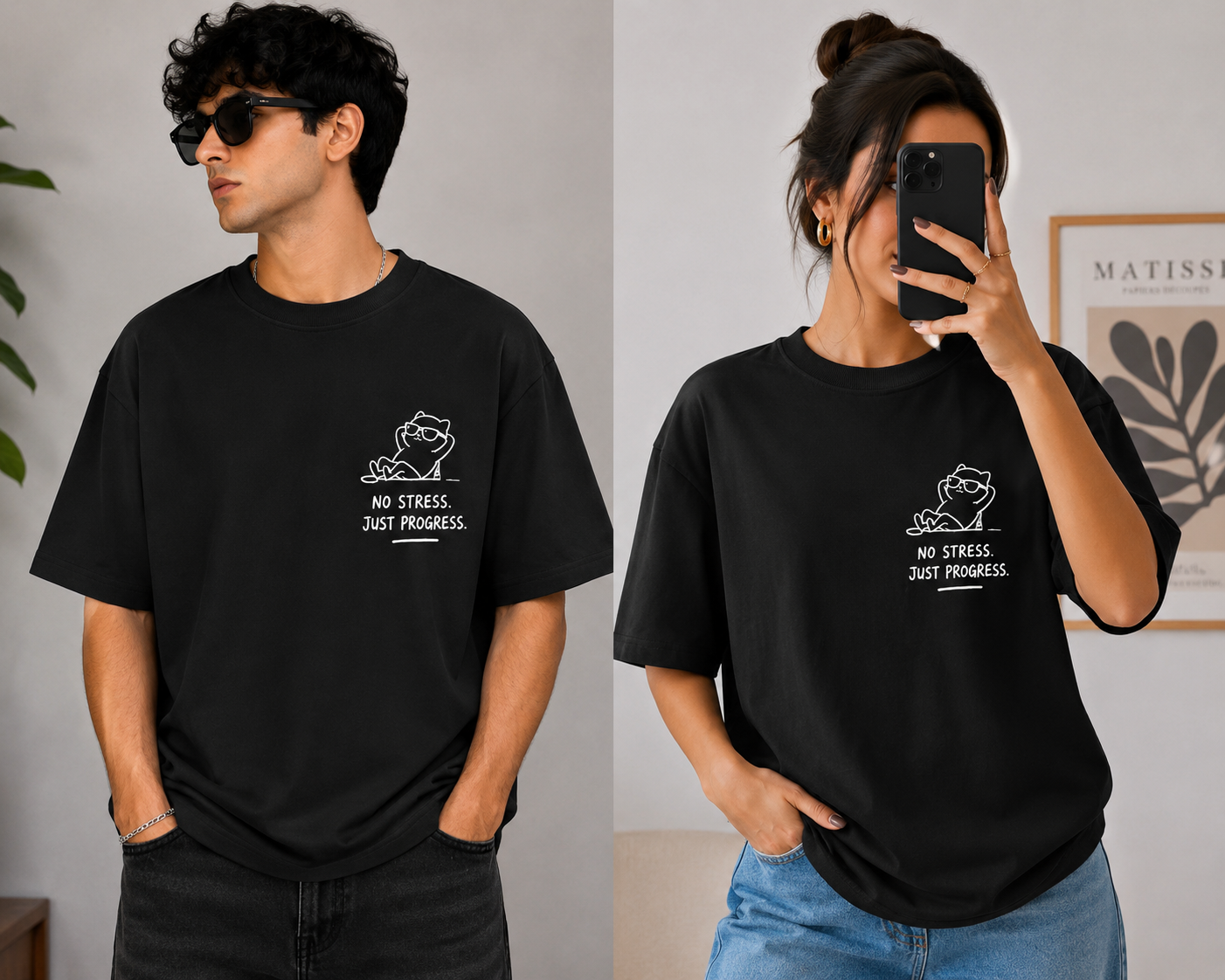 No Stress Just Progress Regular Tee