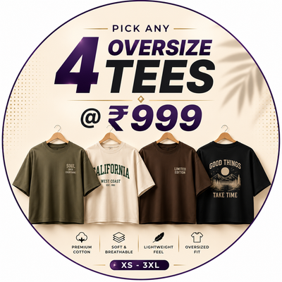 4 Oversized Tees @ 999