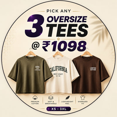 3 Oversized Tees @ 999