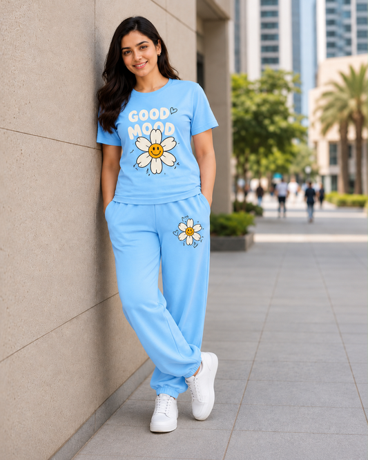 Good Mood Daisy Sky Blue Coord Set