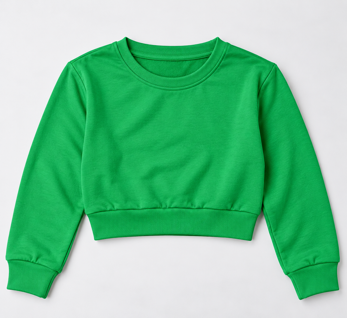Bright Green Cropped Sweatshirt